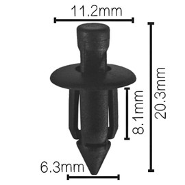 Alrens 35 Pieces Plastic Rivet Bicycle Fairing Trim Rivet Clips Fasteners Motorcycle Screw Coil Speed Fastener Clip Nut Black 6 mm Hole with Honda / Compatible with Yamaha / with Suzuki