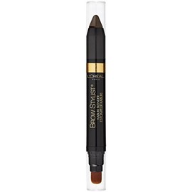 LOreal Paris Estilista de cejas Kabuki Licuadora Crayón para cejas, morena, 0.5 onzas                                                                 