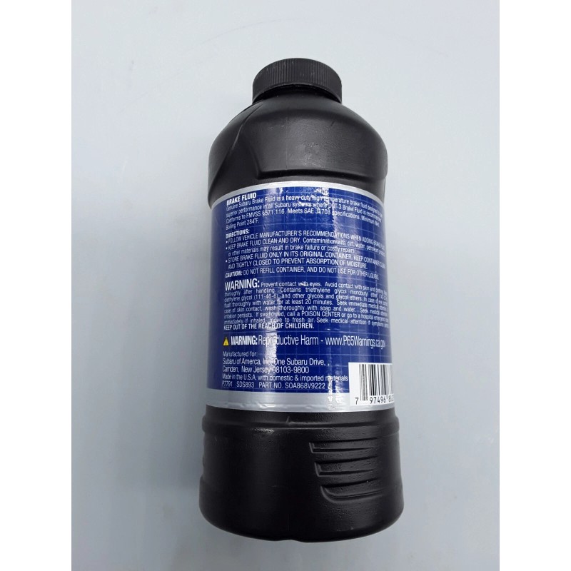 Subaru 3 Pack -SUBARU, Genuine Subaru Brake Fluid, 12 Oz