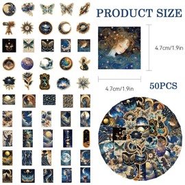 TELAIN 50-Piece Graffiti Sticker Set, Aesthetic Anime Stickers for Water Bottles, Laptops, Kindle, Skateboards, Guitar Scrapbooks, Waterproof Vinyl Cosmos