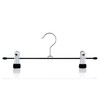 HANGERWORLD 5 Chrome 30cm Metal Trouser Skirt Adjustable Clip Coat