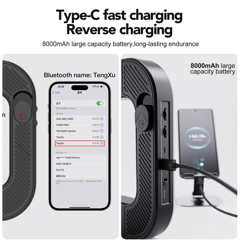 Smartphone Ring Selfie Light Kit Handheld LED Mobile Video Stabilizer