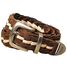 KAKADU Tucker Hand Braided Buffalo Leather Belt Brown