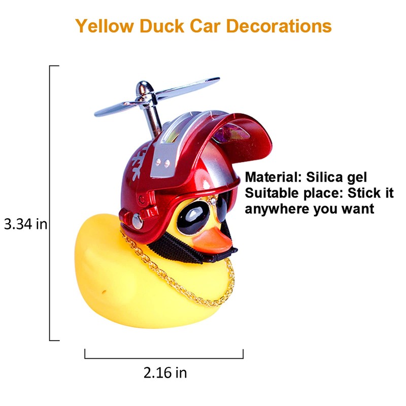 wonuu Rubber Duck Car Ornaments Yellow Duck Car Dashboard Decorations