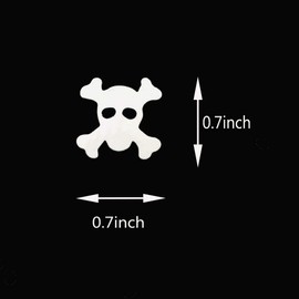 Werich Skull Prank Scary Party Confetti Pirate Party Supplies Decoration of Haunted House Glitter Metallic Foil Special Event, Cool Danger Sign Mark Table Scatters Confetti for Party Decorations DIY