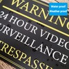 Black And Gold ‘WARNING' '24 HOUR VIDEO SURVEILLANCE’ Warning Sign.