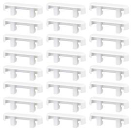 ITROLLE - 24 piezas para puerta y ventana, cubierta decorativa de drenaje de plástico blanco brillante