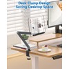 YCNEW Desk Clamp Acrylic Book Stand for Reading, Ergonomic Design