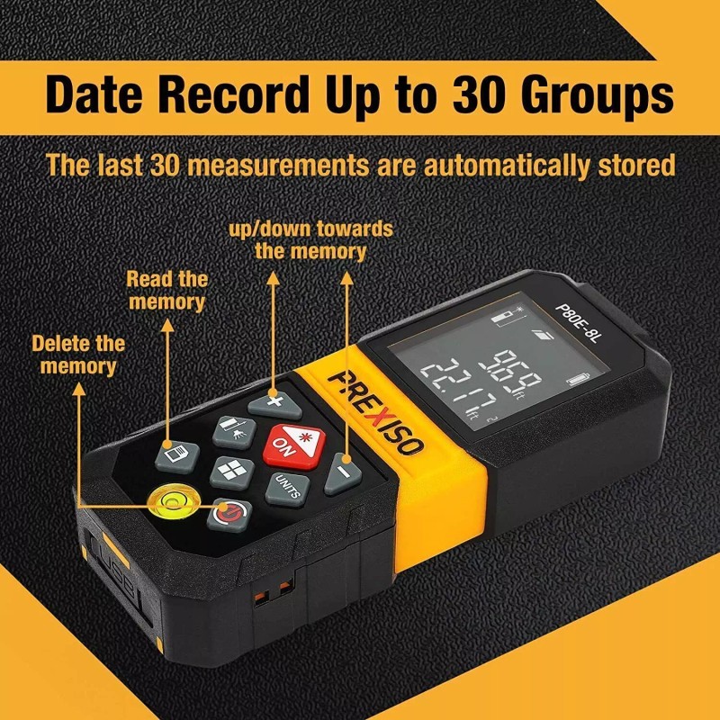 PREXISO 265 FT Laser Level Self Leveling RED Beam Multi-Measurem