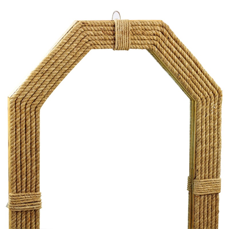 Nagina International Large Nautical Jute Mirror for Bathroom | Nautical