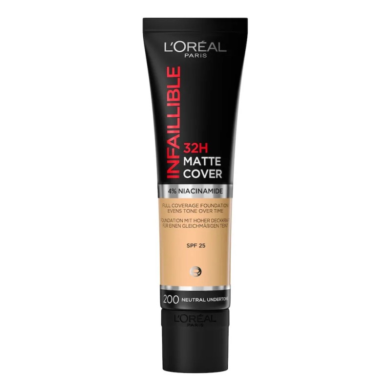 Base Maquillaje L'oréal Paris Infaillible Matte Cover 30ml Tono 200