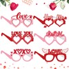 TEONEI Valentines Day Eyeglasses Heart Paper Glasses Valentines Day Photo