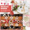 Kleemeiero Set of 6 Place Mats and 6 Coasters, Snowflakes,