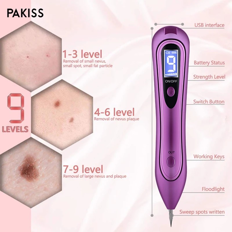 PAKISS Precision Beauty Device with Fine/Thick Needle Tips for Skin