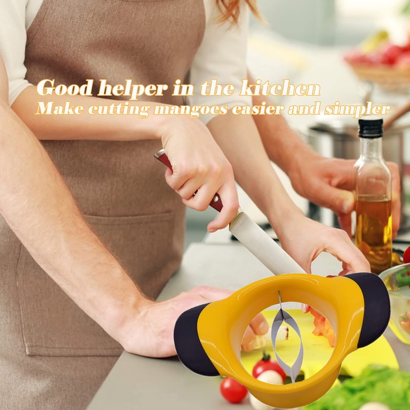 Pwireless Mango Slicer Peeler Cutter Splitter Pitter Divider with Stainless