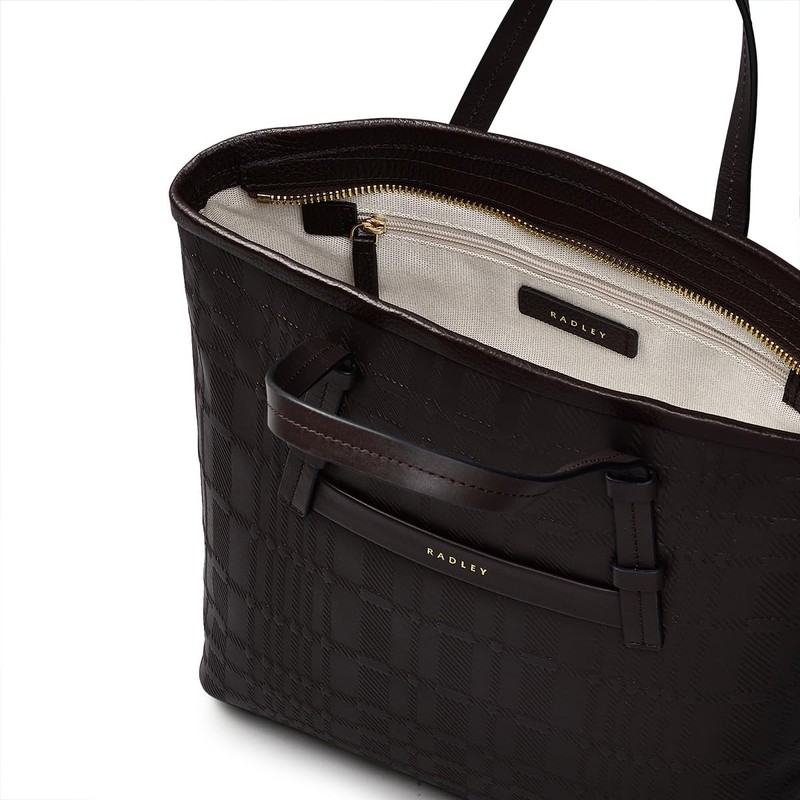 RADLEY London Bridgewater 2.0 Women's Medium Check-embossed Leather Ziptop Backpack