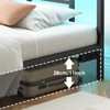 Fixwal Twin Bed Frame with Charging Station, Metal Bed Frame