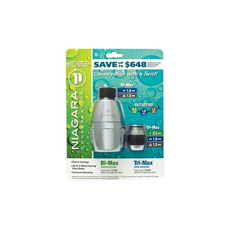 Niagara Bi-max Showerhead & Tri-max Sink Aerator