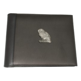 Tawny Owl Disabled Blue Badge Leather Case Holder in Black 257