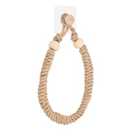 uxcell Toilet Paper Holder, Wall Mounted Towel Ring with Wooden Hook Toilet Paper Roll Holder for Home Bathroom Decoration (Yellow)