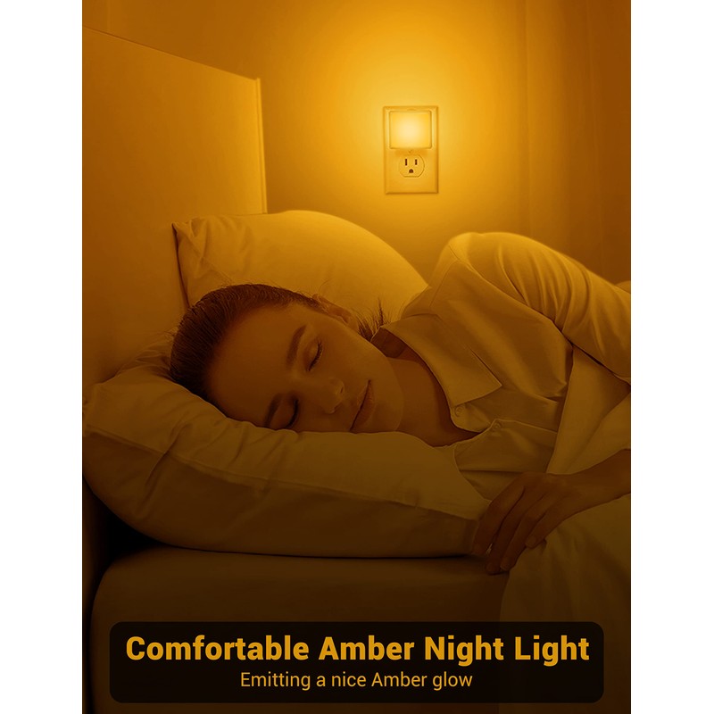 JandCase Amber Night Light[2 Pack], Night Lights Plug into Wall,