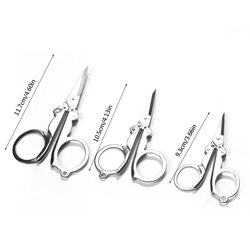 QWQJ Stainless Steel Folding Scissors - Compact, Portable & Functional