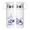 Stainless Steel Thermos Flask with Integrated Cup - London London