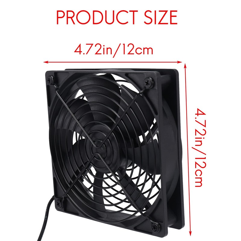 Dual 120mm 5V USB Powered PC Router Fans with Speed