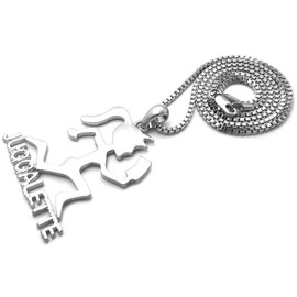 GWOOD Juggalette Nameplate Pendant with 24 Inch Box Link Necklace