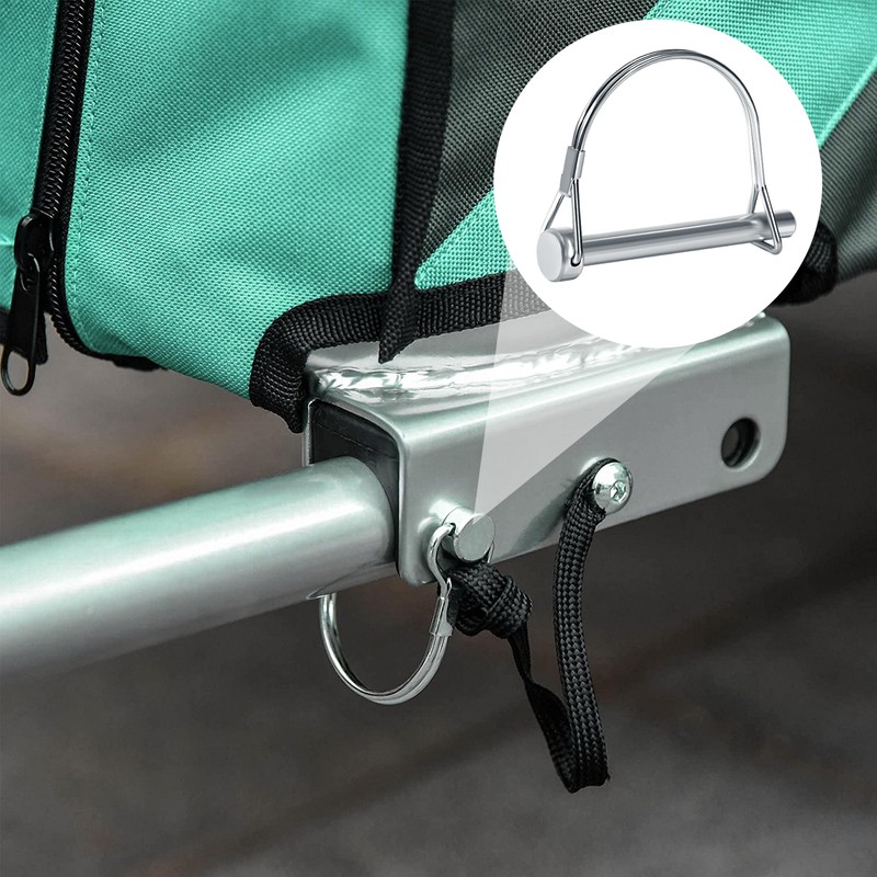 QIMEI-SHOP Folding Pipe Pins with Snap Lock Locking Pin Galvanised
