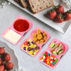 Woobroo 40 Pack Double Compartment Condiment Containers Reusable Snack Containers