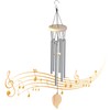 Colexy 70 cm Wind Chimes, 6 Aluminium Alloy Tubes, Wind Bell with Wooden Design, Chimes Metal Wind Chime for Indoor, Outdoor, Garden, Patio, Backyard, Home Decor, Gifts