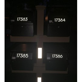 4 inch Reflective Mailbox Numbers Sticker (0-9, 5 Sets) Modern Number Vinyl Waterproof Number Self Adhesive Sticker for Signs, Door, Cars, Trucks, Home, Business, Address Number (4 inch)