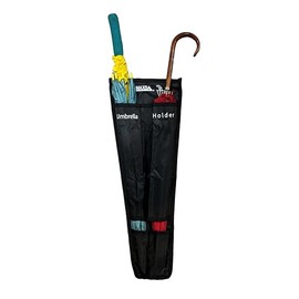 Maxsa 25577 Car Umbrella Holder, Headrest Organizer Holds 2 Umbrellas, Waterproof Seat Back Organizer, Car Truck Back Seat Umbrella Storage Holder, Black