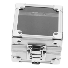 Ipetboom Professional Nail Drill Bits Storage Box Dustproof Zinc Alloy Container for Manicure Supplies Neat and Organized Polisher Holder for Nail Salons