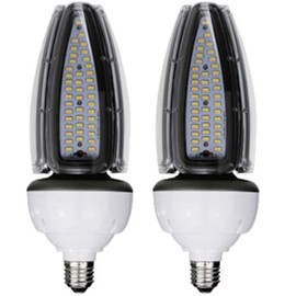 50W Acorn Light Retrofit LED Light Bulb | 200W Equivalent | High Output 6500 Lumens | E26 Base & E39 Base Adapter 5000K Daylight | 360° HID | Long Term Care Lighting | 2 Pack by GoodBulb