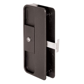 Slide-Co 121803 Mortise Style Screen Door Latch and Pull, Black Plastic