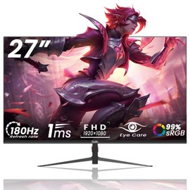 DJiEX 27 inch Gaming Monitor 1920x1080p 180Hz, FHD, GTG Vertical with Freesync Eye-Care Technology HDMI,VESA Compatible,for Gaming Home Office