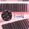 Focipeysa Fluffy Spike Eyelash Clusters Manga Lash Extensions 100D Individual