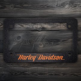 3K Design For Harley Davidson Motorcycle Script Textured License Plate Frame (ALL MODELS)