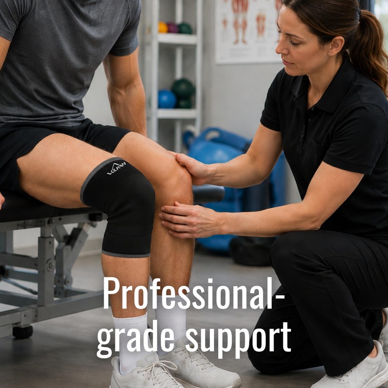 Vulkan Classic Neoprene Knee Support, Breathable Contoured Compression Sleeve, Support