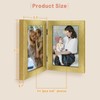 Golden State Art, 4x6 Double Picture Frame Vertical Hinged Photo