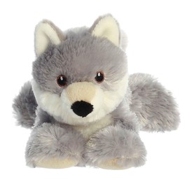Aurora® Responsibly Made Eco Nation™ Eco Softies™ Wolf Stuffed Animal - Ideal for Playtime Adventures - Perfect for Birthdays or Just Because - Gray 9 Inches