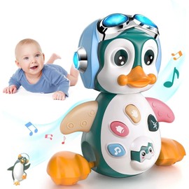 Enliansgo Baby Toys 6-12 Months - Musical Crawling Baby Toys for 12-18 Month, Early Learning Educational Toy with Light & Sound, Birthday Toy for Infant Toddler Boy Girl 7 8 9 10 11 month 1-2 Year Old