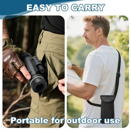 1PC 10x42 Telescope High Power, Magnifying Glass Monocular for with BAK4 Prisms and FMC Lens Compact Waterproof Monocular for Bird Watching Hiking and Camping with Hand Strap Black