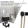 PARFCO Black Hooks, 6 Pieces Towel Hooks for Drilling, Cylindrical
