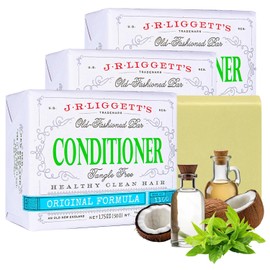 JRLIGGETTS Acondicionador de Barra para Cabello Ingredientes a base de plantas, Biodegradable y Sin Sulfatos - Paquete de 3 unidades de 1.75 onzas    