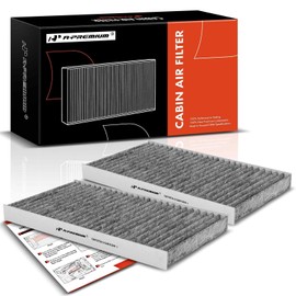 A-Premium - Filtro de aire de cabina de 2 piezas con carbón activado compatible con Kia Sorento 2003-2009, reemplazo# 971333E260, 971333E270
