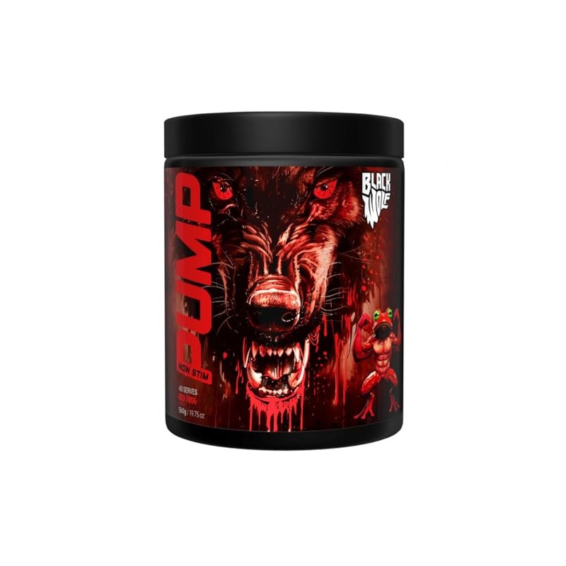 Black Wolf Pump Non Stim Pre-Workout 40 Serves Red Frog