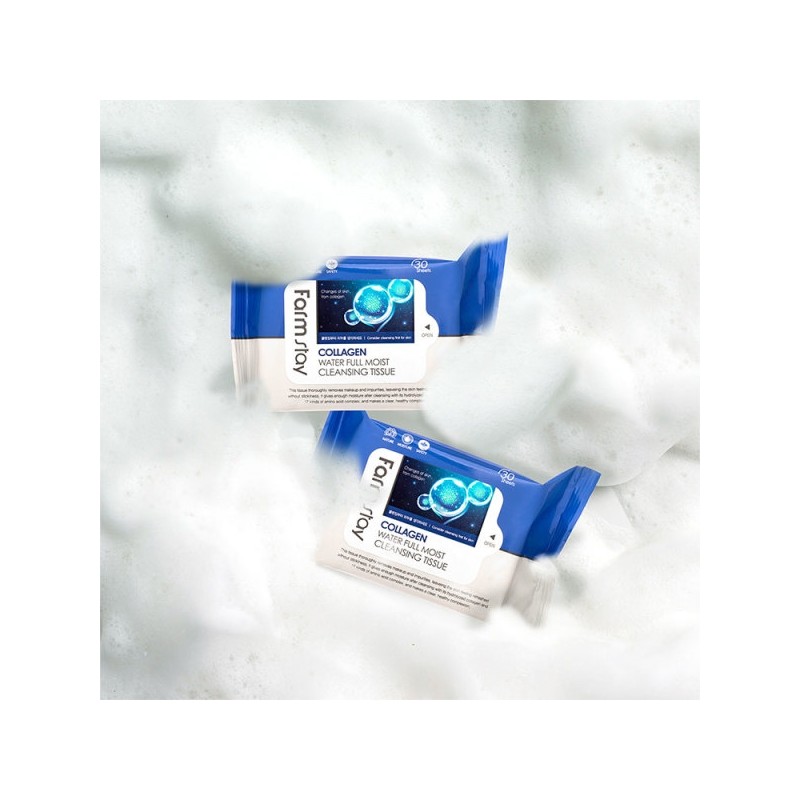 Farmstay Collagen Water Full Moist Cleansing Tissues (30 sheets) /